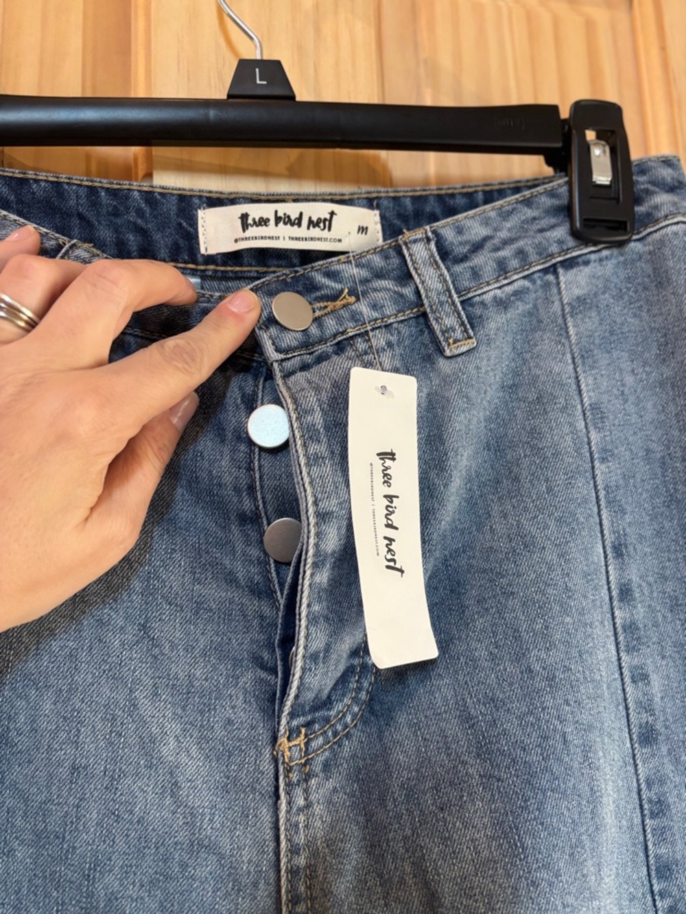 🆕 Three Bird Nest Magnolia Patchwork Flare Women’s Jeans - Picture 9 of 11
